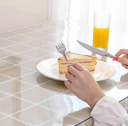 Miniatura 3 de Protector redondo transparente para mesa, de plástico de 0.069 pulgadas de grosor, tapete de vinilo grueso, impermeable, resistente al calor