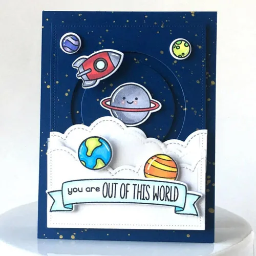 Miniatura 3 de Lapoo Troqueles geométricos para hacer tarjetas, duradero, troquelado de metal para álbum de recortes, álbum de fotos, tarjetas de papel decorativo
