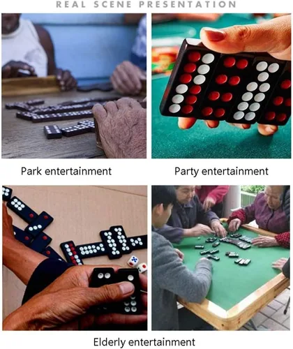 Miniatura 6 de Pai Gow Tiles - Juego de azulejos chinos Pai Gow, juego de azulejos de Pai Gow grande para adultos, tarjetas de frotamiento de mano para adultos