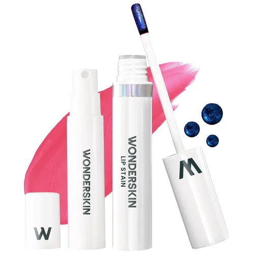 Miniatura 16 de Wonderskin Wonder Blading Mancha de Labios Todo el Día Mascarilla Despegable y Kit Revelador - Tinte de Labios Nude Duradero e Impermeable, Kit