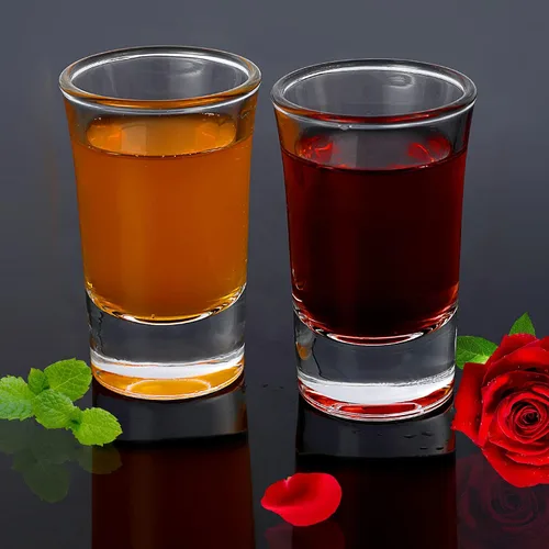 Miniatura 5 de Paquete de 40 vasos de chupito de base pesada, juego de vasos de chupito de whisky de 1.4 onzas, vasos de vidrio pequeños para licor de licor, bar