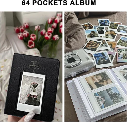 Miniatura 6 de Mini 41 Funda protectora para cámara instantánea Fujifilm Instax Mini 41, funda de cuero PU retro para cámara Mini 41 con álbum de fotos mini de 64