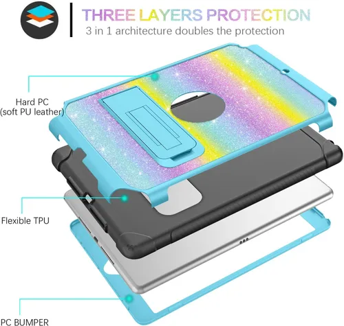Miniatura 3 de BENTOBEN Funda para iPad de 9ª generación, funda para iPad de 8ª generación, funda para iPad de 7ª generación, iPad 10.2 2021/2020/2019, funda