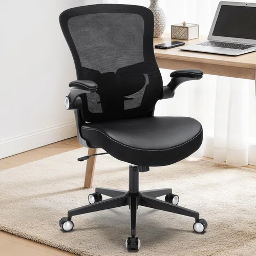 Miniatura 9 de Silla de oficina, 400 libras, ergonómica y resistente, con soporte lumbar ajustable, silla de computadora de malla transpirable con reposabrazos