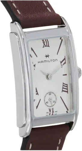 Miniatura 4 de Hamilton Reloj American Classic Ardmore Reloj suizo de cuarzo de 0.736 in x 1.063 in, esfera plateada, correa de cuero rosa (modelo H11221814)