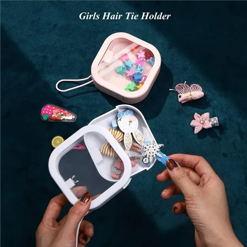 Miniatura 4 de Organizador de cintas para el cabello, pequeño organizador portátil para ligas para el cabello, se puede colgar en la pared, para accesorios