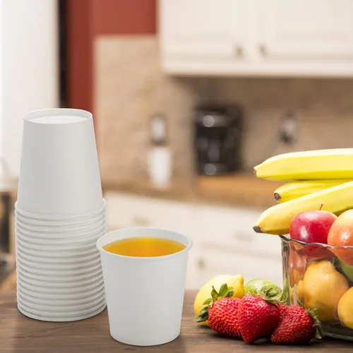 Miniatura 5 de Tebery Paquete de 300 tazas de café de papel blanco desechables de 6 onzas para agua, jugo, café o té