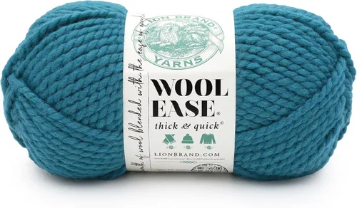 Miniatura 110 de Lion Brand Yarn - Ovillo de lana Wool-Ease Thick & Quick color fuerza aérea