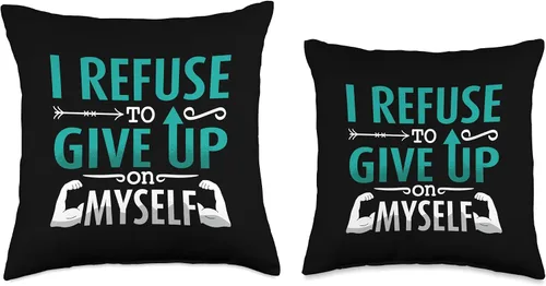 Miniatura 3 de Mental Health Designs for Coffee Drinker I Refuse to Give Up On Myself Anxie Awareness Mental Health Throw Pillow, 18x18, Multicolor