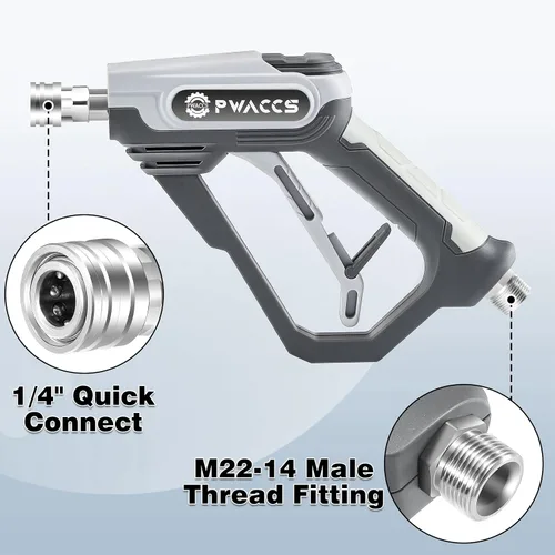 Miniatura 6 de PWACCS Pistola de Espuma para Lavadora a Presión, Pistola de Lavado a Presión Corta, Cañón de Espuma para Kit de Lavado de Autos con Conector Rápido