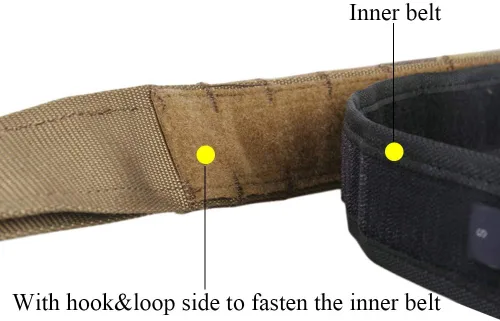 Miniatura 5 de EMERSONGEAR Cinturón táctico con hebilla de cobra, cinturón Molle de liberación rápida, cinturón interior resistente de 1.75 pulgadas interior de 2