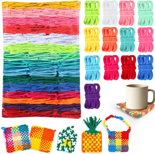 Miniatura 16 de 800 bucles de repuesto para telar de tejido de 7 pulgadas, 10 colores arcoíris para tejer, bucles de repuesto para hacer agarraderas, bandas de 8