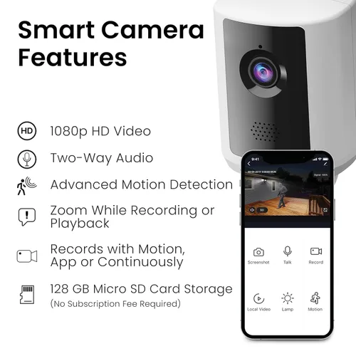 Miniatura 3 de Feit Electric SEC3000/CAM/WIFI Cámara de seguridad LED inteligente para exteriores con sensor de movimiento, audio bidireccional, reflector de 39
