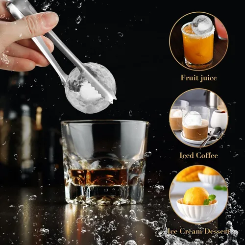 Miniatura 5 de ACOOKEE Juego de 2 Moldes Novedosos para Hacer Hielo con Forma de Pelota de Golf, Divertidos Regalos de Golf para Hombres Golfistas, Moldes Redondos