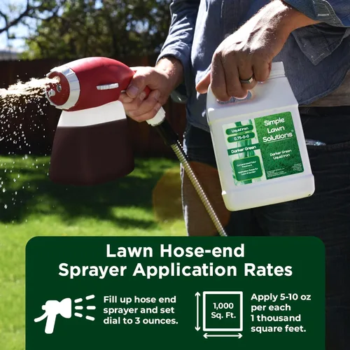 Miniatura 8 de Simple Lawn Solutions - Fertilizante líquido de hierro verde oscuro - Micronutrientes quelatados - Refuerzo verde concentrado para césped, plantas