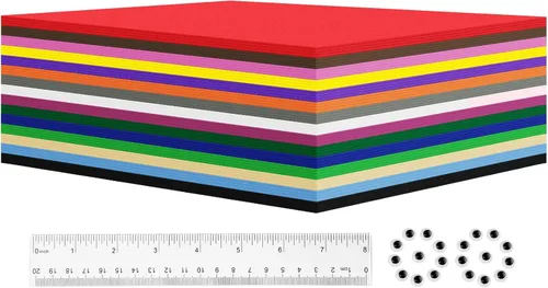 Miniatura 35 de Paquete de 30 hojas de espuma EVA naranja, 11.8 x 7.87 pulgadas, papel de espuma de 0.079 in de grosor para artes y manualidades, perfecto