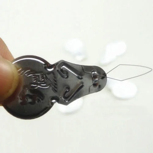 Miniatura 7 de 50 unidades de enhebradores de agujas, herramientas de puntada, líder de alambre, costura fácil, enhebrador de agujas de alambre de arco para bordar