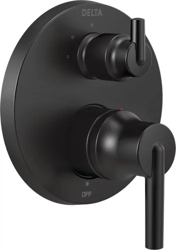 Miniatura 3 de DELTA FAUCET T24959-BL Contemporary Monitor Serie 14 Válvula de ducha integrada de 6 ajustes con desviador, negro mate