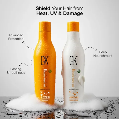 Miniatura 7 de GK Hair Champú y acondicionador Shield - Protección UV/UVA para cabello teñido - Hidrata, evita la decoloración y las puntas abiertas - Fórmula
