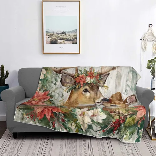 Miniatura 25 de 250 Anniversary USA Flag Flannel Fleece Throw Blankets, Patriotic Eagle Super Warm Soft Sofa Blanket All Season (40"x30")