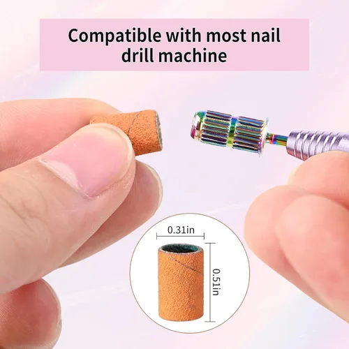 Miniatura 5 de Bandas de lijado para taladro de uñas, piezas de lijado para taladro de uñas KOYOPEPI 210 piezas, bandas de lijado de grano grueso y fino
