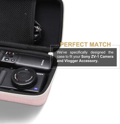 Miniatura 6 de L LTGEM Funda para cámara compatible con Sony ZV-1F / ZV-1 / ZV-1 II Vlog cámara digital, trípode, micrófono y kit de accesorios para vlogger