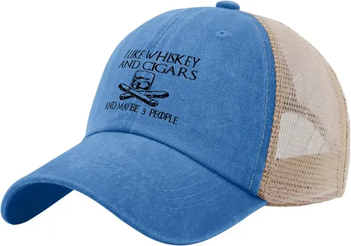 Miniatura 117 de Philysonic Funny Hat I Like Whisky and Cigars and Maybe 3 People Sombreros para Hombres Gorras de Béisbol Gorras Ajustables