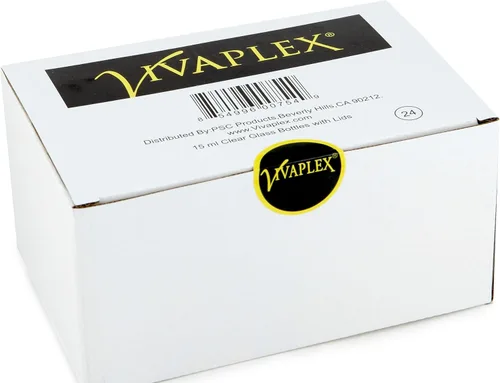Miniatura 2 de Vivaplex, 24, botellas de vidrio transparentes de 0.5 fl oz, con tapas
