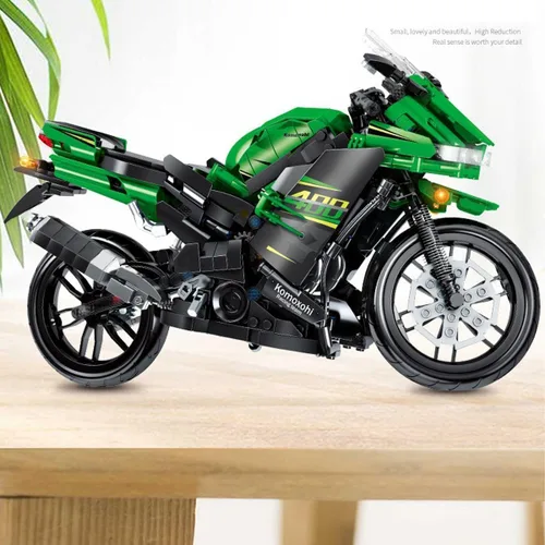Miniatura 4 de Pasyru Technology - Juego de construcción de moto, 862 piezas para Kawasaki Ninja 400 modelos de construcción, juguete de construcción