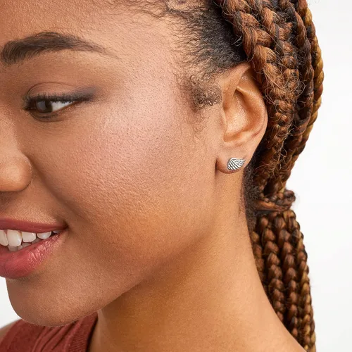 Miniatura 2 de Morgan & Paige Rhodium 14K Rose Gold 18K Yellow Gold Plated 925 Sterling Silver Angel Wing Stud Earrings Hypoallergenic Adorned for Women