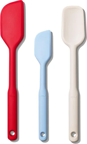 OXO Good Grips Set de espátula de silicona de 3 piezas, talla única, multicolor