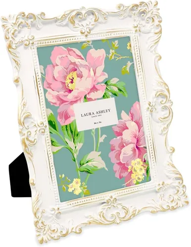 Miniatura 17 de Laura Ashley - Marco de fotos de 5 x 7 pulgadas, de resina texturizada y elaborada a mano, con caballete y gancho para mesa y pared, con diseño Negro
