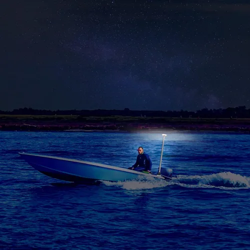 Miniatura 3 de Luz de popa para bote, luz de ancla marina, luz de navegación, LED blanco, todo alrededor, USCG, 2 millas náuticas, extraíble, enchufe de 2 pines