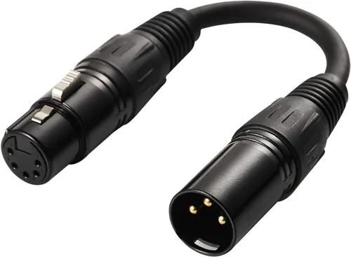 Miniatura 4 de MFL. Adaptador DMX de 3 pines a 5 pines (3 pines macho a 5 pines hembra) Señal XLR DMX cable de 3 pines a 5 pines para micrófono de iluminación