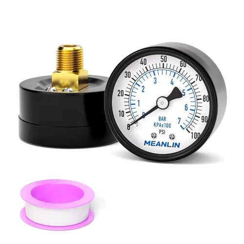 Miniatura 17 de MEANLIN MEASURE Medidor de presión de bomba de pozo de 0-100 psi, esfera de cara de 2 pulgadas, NPT de 1/4 pulgadas para bomba de pozo, probador