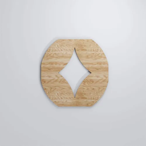 Miniatura 5 de 7 3/8"W X 7 3/8"H Extra Pequeña Gresham Decorativos Paneles De Pared De Madera De Calado, Roble Rojo