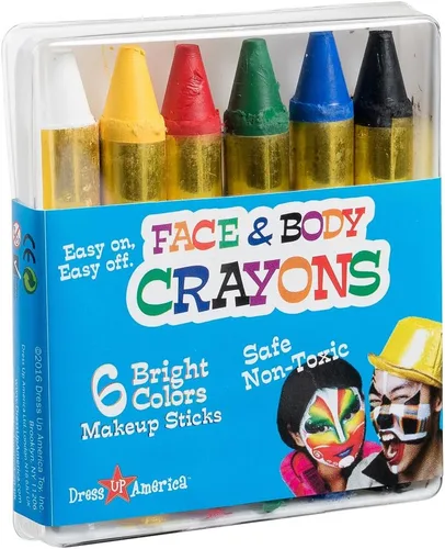 Dress Up America Pintura facial de 6 colores - Color de pintura facial Ultimate Party Pack, multicolor