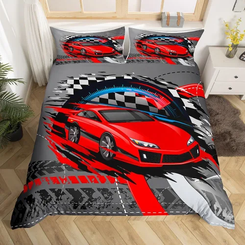 Miniatura 14 de Juego de funda de edredón de pingüinos de dibujos animados para niños, tamaño King, bonito juego de ropa de cama de animales de poste ártico