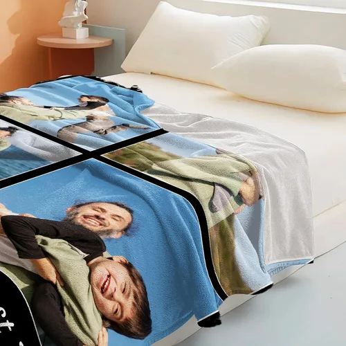 Miniatura 2 de Mantas personalizadas con fotos, mantas personalizadas de franela con imagen, manta de fotos personalizada, regalos para novio, novia, cumpleaños, 4