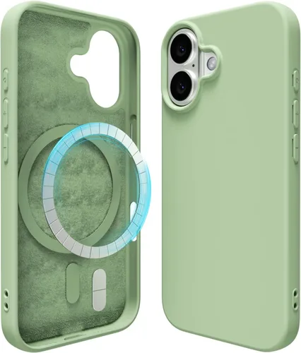 Miniatura 161 de oakxco Funda de silicona para iPhone 12 Pro Max, magnética, compatible con carga inalámbrica Magsafe, cubierta protectora de goma suave y delgada