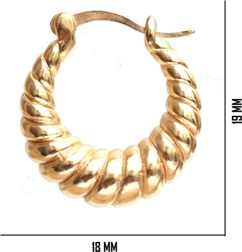 Miniatura 25 de Gempires - Aretes ligeros y gruesos, delicados y minimalistas, hipoalergénicos, chapados en oro, sin deslustre, diseño clásico, para uso diario