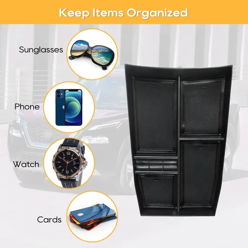 Miniatura 4 de LFOTPP Organizador de consola central inferior para Nissan Rogue 2021 2022 2023 2024 2025 2026 Nissan Rogue [S/SL/SV/Platinum] T33 Caja