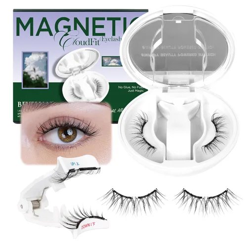 Miniatura 13 de BEYELIAN Pestañas magnéticas con aplicador, pestañas magnéticas suaves mejoradas, pestañas magnéticas portátiles, aspecto natural, reutilizables,