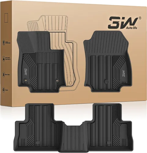 Miniatura 28 de 3W Alfombrillas para Toyota Sienna 2021-2026 LE/XLE (solo para 8 asientos), revestimiento de suelo TPE para todo tipo de clima, ajuste personalizado