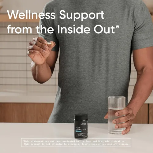 Miniatura 6 de Sports Research Probióticos diarios con prebióticos, 60 mil millones de UFC, cápsulas veganas para la salud intestinal y apoyo digestivo