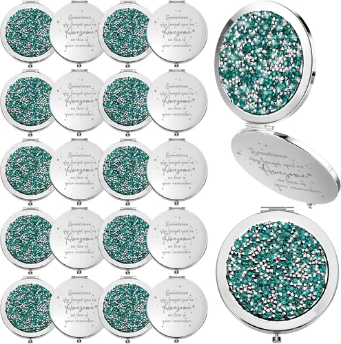 Miniatura 15 de Roowest 10 piezas de espejo compacto de regalos para mujeres, Sometimes You Forget Your Awesome Bulk Apreciation Party Favores para empleados, Oro