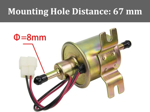 Miniatura 4 de HiQltyla Bomba de combustible eléctrica en línea universal de 24V de baja presión de servicio pesado para gas y diésel HEP-02A (3-8 PSI)