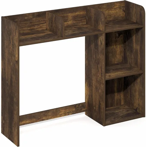 Miniatura 6 de Furinno Estante de escritorio clásico, gabinete de escritorio de 5 estantes, estante para libros, organizador de escritorio de 3 niveles