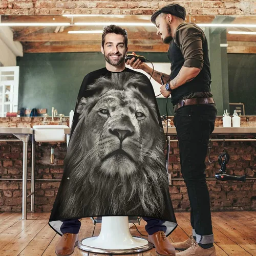 Miniatura 2 de visesunny Delantal profesional del cabo del peluquero del pelo del poliéster del pelo del salón del cabo delantal antiestático de la barba