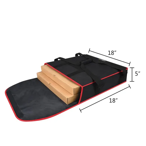 Miniatura 2 de Bolsas de pizza para entrega de 18" x 18" x 5" - Sin humedad, calentador térmico profesional de pizza, transportador de alimentos de alta